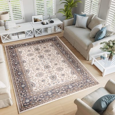 Tapiso Colorado Vloerkleed Beige Woonkamer Oosters Tapijt Maat- 60x100