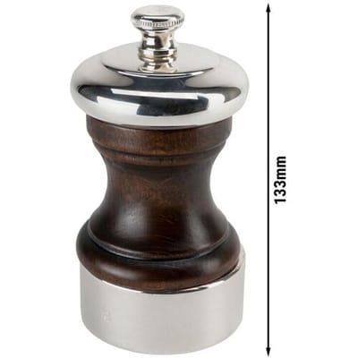 (2 stuks) PEUGEOT PALACE - Zoutmolen - Hout/verzilverd - Antiek - Hoogte: 100mm