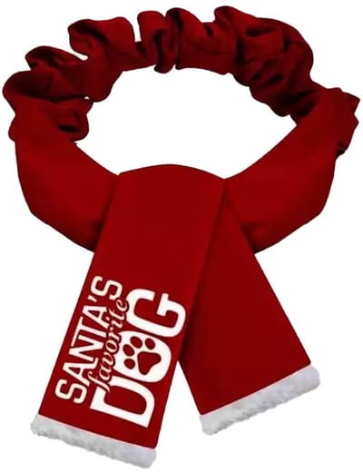 Plenty Gifts Kerst Sjaal - Hondensjaal - Favorite Dog - Rood - S