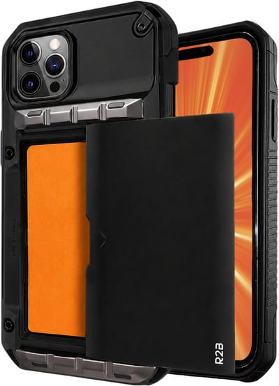 R2B Hoesje met Pasjeshouder geschikt voor iPhone 16 Pro - 4 Pasjes - Screenprotector - Telefoonhoesjes - Gsm Hoesje - Phone Case - Model Zeist