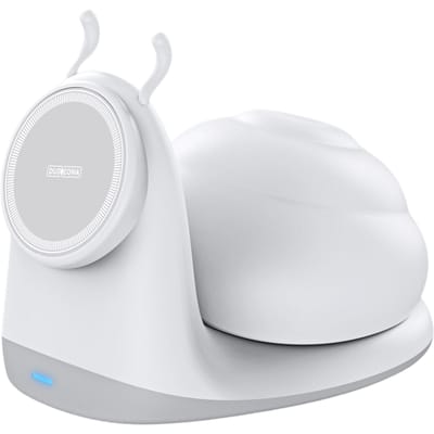 Duzzona Snail Draadloze Oplader en Nachtlampje Wit