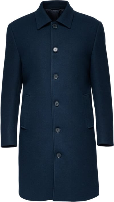 OMBRE Jas - Lange Mouw - Knopen - Effen Marine S