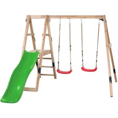 Swingking Schommel Ava Met Glijbaan Appelgroen 235x274x185cm