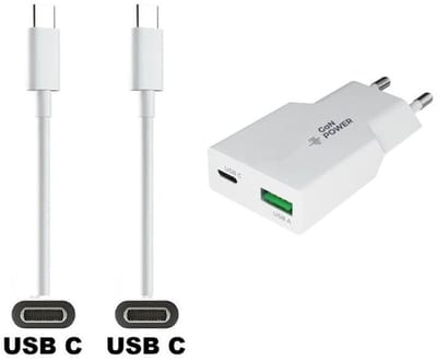 OneOne 30W snellader met 2 poorten + 1,5m sterke USB C naar C kabel. PD PPS lader. GAN oplader adapter past op Google Pixel 7, 7a, 7 Pro, Pixel 8, 8a, 8 Pro, Pixel 9, 9a, 9 Fold, 9 Pro, 9 Pro XL, Pixel 10, 10 Pro, 10 Pro XL, 10 Pro Fold