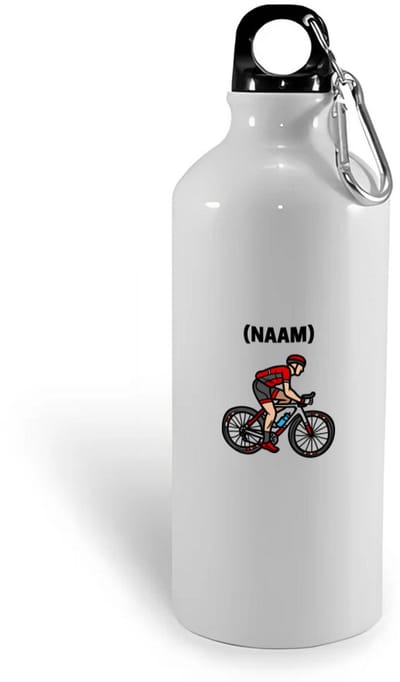 Hacebo® - Wielren met eigen naam waterfles - Wielrennen - Wielrenner - Sport - water fles - 400ML