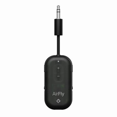 Twelve South AirFly Pro 2 – Geniet van In-Flight Entertainment met Draadloze Hoofdtelefoons – Koppel Twee Sets Draadloze Hoofdtelefoons voor Gedeeld Luisteren – Meer dan 25 Uur Batterijduur - Zwart