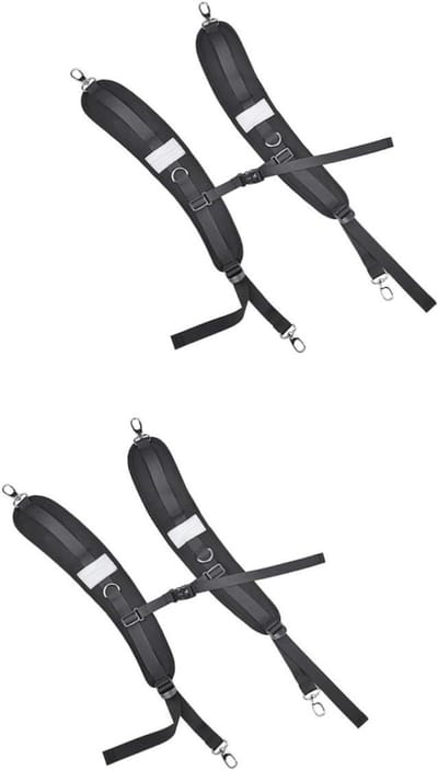 Dubbele Schouderbanden - Sporttas Riem - Rugzak Gebruik - Verstelbaar Met Clips - 59x9.5x1cm - Diverse Kleuren