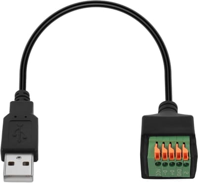 USB Adapter Kabel - Verlengstuk Connector - DIY Reparatie - Soldeerloos Aansluiten - 30cm - Zwart