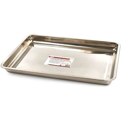 HBM RVS Olie Lekplaat, Lekbak, Olie Opvangschaal 600 x 400 x 48 mm.