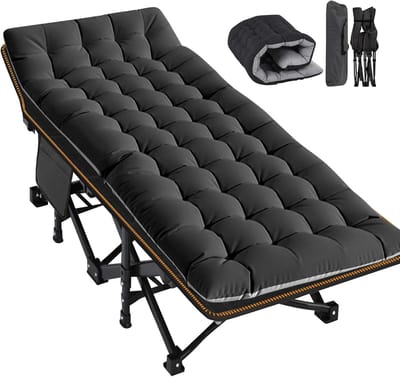 Veldbed - Campeerbed - Vouwbed - Stretcher - Opvouwbaar met draagtas - Campingcomfort