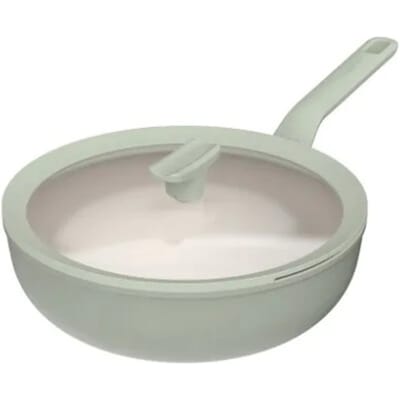 LEO Wokpan antikleef met deksel Balance Sage - Ø 28cm - Groen - PFAS-vrij
