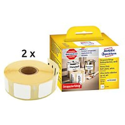 Avery® Zweckform-roletiketten, compatibel met DYMO® LabelWriter™ Series 300/400/450/4XL/Wireless, permanente kleefstof, B 25 x H 25 mm, wit, 850 st.