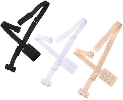 Dailygoods- Beha-Converter - 3 Stuks - Verstelbare Rugvrije BH-Bandverlenging - Comfortabele Pasvorm - Katoen - Perfect voor Bruiloften/Feesten