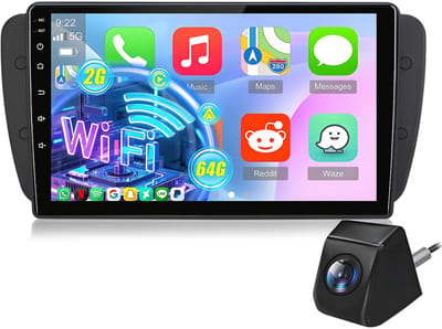 Hexinex Autoradio - Geschikt voor Seat Ibiza 2009-2013 - Android 15 - 9 Inch HD Touchscreen - 4-Core Snapdragon 2+64GB - Apple CarPlay & Android Auto - GPS, WiFi, Bluetooth - Achteruitrijcamera