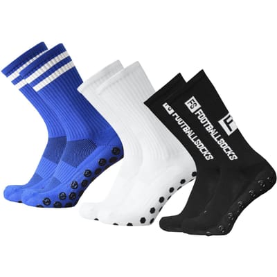 3 paar voetbalsokken voetbalsokken voor volwassen mannen antislip sportsokken buitensporten hardlopen wandelen sokken black