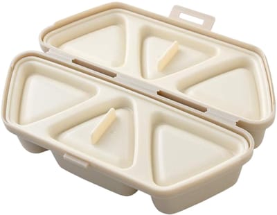longziming -Onigiri Rijstvorm – Opvouwbare en Lichtgewicht Sushi- & Rijstbal Maker met Rasterdesign – BPA-vrij, Compact en Makkelijk te Gebruiken voor Bento, Picknick en Maaltijden Onderweg – Kleine Tarwekleur