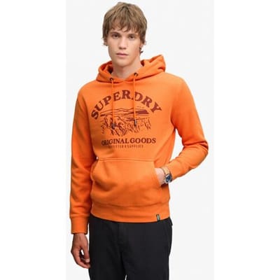 Superdry Outdoor Icon Hoodie Relaxed Pasvorm Orange Grootte: M