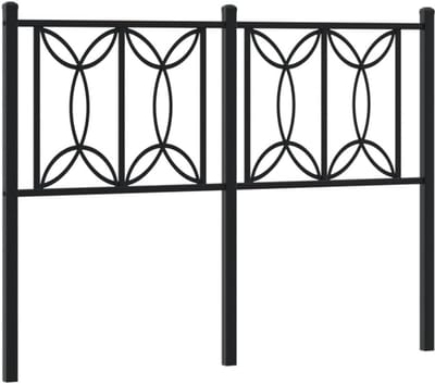 Hoofdbord Metaal - Bed Hoofdsteun - Bed Compleet Maken - Klassiek Trendy Design - 120 cm - Zwart