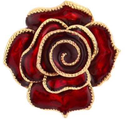 Bijoutheek Button Cover - Knoop Clip Roos Red
