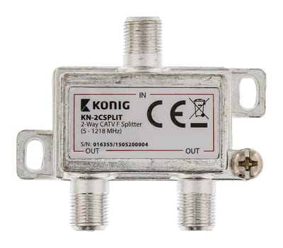 CATV-Splitter 4.2 dB / 5-1218 MHz - 2 Uitgangen
