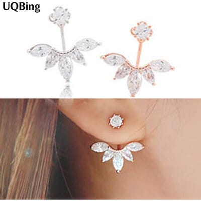 3 Couleurs Boucles d'Oreilles Clous Marguerite Mode Boucles d'Oreilles Clous Cristal Pur argenté