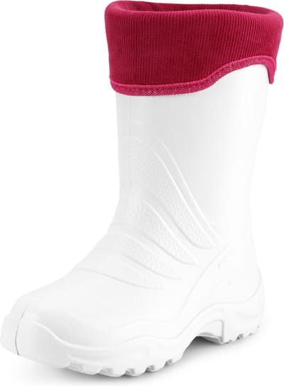 Ladeheid LA-LMG-861-Termix Dames Regenlaarzen - Rubber - Gevoerd - EVA - Waterdicht – Wit/roze – 24/25