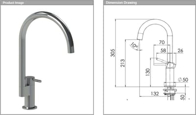 Franke FFB2980 Manhattan SS Optic Eengreeps Keuken Mengkraan Satin Nickel