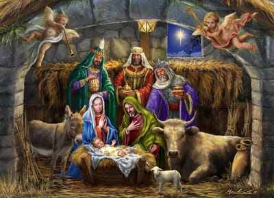 Kerststal Puzzel - 1000 Stukjes - Ontspanning Thuis - Dikke Kwaliteit Board - 68 x 49 cm - Aardse tinten