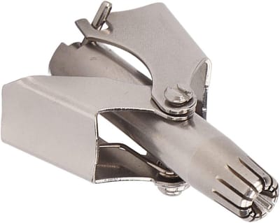 Neushaartrimmer Handmatig - Grooming Tool - Persoonlijke Verzorging - Ronde Kop 360 - Afneembaar Ontwerp - Zilverkleurig