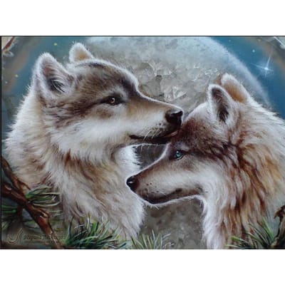 Wolf Diamant Schilderij Afbeelding Van Strass 5D DIY Diamant Borduurwerk Mozaïek Dier Huisdecoratie 20X30CM gray