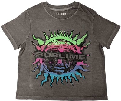 Sublime - Gradient Sun Crop top - S - Grijs