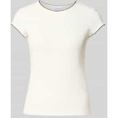 T-shirt met contrasterende halslijn voor dames COMMA