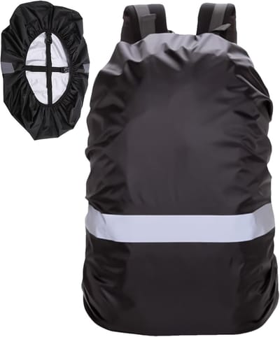 Regenhoes Rugzak - Beschermhoes Outdoor - Reizen en Fietsen - Waterdicht en Reflecterend - 45L tot 70L - Zwart