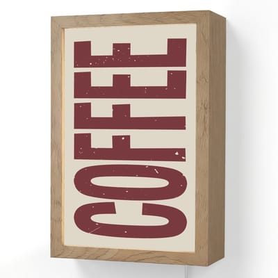 Wandlamp 20x30 cm - Oplaadbaar - Koffie -Japandi - Rood - Vintage - Wandlampen binnen woonkamer - Slaapkamer lamp met kabel - Decoratieve nachtlamp - Vloerlamp snoer