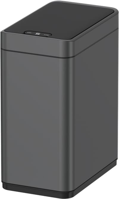 Prullenbak met Sensor - 8L - Bewegingssensor - Stil Sluitende Deksel - Uitneembare Binnenemmer - Automatische Afvalemmer - Grijs / Gunmetal