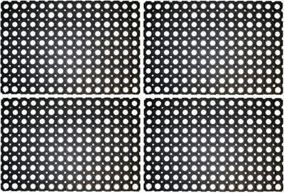 Benson Deurmat - 4x - rubber - 60x40 cm - schoonloopmat - rubberring - ringmat - buitenmat