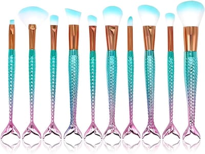 10-delige Make-up Kwasten Set voor Vrouwen, Ideaal voor Oogschaduw, Poeder en Foundation Applicatie
