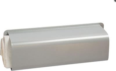 Brievenbus - Krantenrol - in gelakt staal - zilvergrijs - 40cmx14cmx8cm