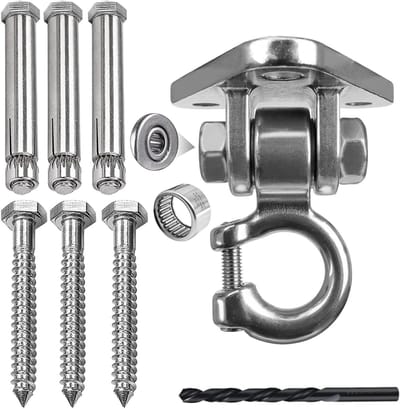 Schommelhangers - Hangbenodigdheden - Buiten Ontspannen - Soepele 180 graden zwenkbeweging - 1000 lbs capaciteit - Zilver