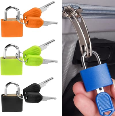 Kofferslot 4 stuks – Met sleutel, voor bagage, school, sportschool
