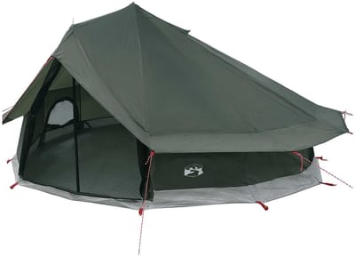vidaXL - Tipi - Tent - 20-persoons - Leger - Groen - Polyester - en - Staal