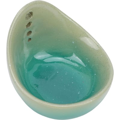 Bol Effeuilleur 4 Trous Résine Chou Frisé Coriandre Romarin Outil d'Épluchage de Feuilles pour Cuisine blue