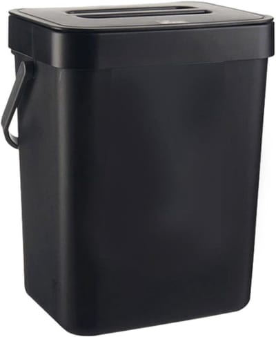 Afvalemmer Keuken - Compostbak Aanrecht - Organisch Afval - Geurbestendig Deksel - 3 of 5 Liter - Wit