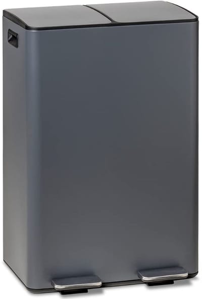 CRLYN® Pedaalemmer 60 Liter - Afvalemmer Afvalscheiding - Vuilnisbak - Grijs