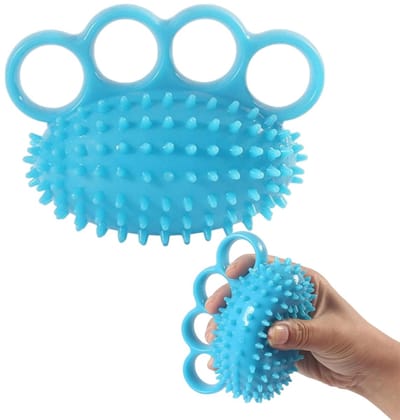 1 stuk - Handoefenbal voor grip - Flexibel, stressverlagend, kneedbaar - Revalidatietrainingsmateriaal - Handmassagebal - 12*2,5*10 cm - Voor revalidatie, oefeningen, fitness en stressvermindering bij ouderen - Blauw