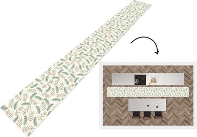 Keukenloper - Keukenmat - Kerst - Patronen - Takken - 400x50 cm - Keuken vloerkleed