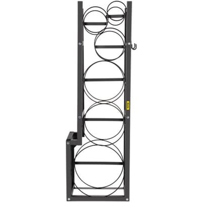 VEVOR Flessenrek 1 x 22,68 kg & 2 x 13,61 kg, Flessenrek gemaakt van duurzaam staal, corrosie- en roestbestendig, Flessenrek voor 6 personen, staande flessenrek zwart