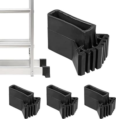 OIMG Set van 4 antislip laddervoetbeschermers - Rubberen laddervoeten - Antislip laddervoeten - Ladderdoppen - Grote laddervoeten - Antislip laddervoeten voor thuis - en industriële ladders - Geschikt voor ladderpoten