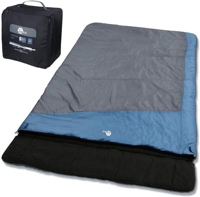 Duo 2-Persoons Slaapzak -7°C | Katoenen Voering, Comfortabel en Waterafstotend | 230x160 cm