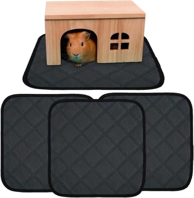 Kooivoering Kleine Dieren - Plasmat Hamster - Hygiënisch Verblijf - Vierlaagse Absorptie - 30 x 30 cm - Grijs